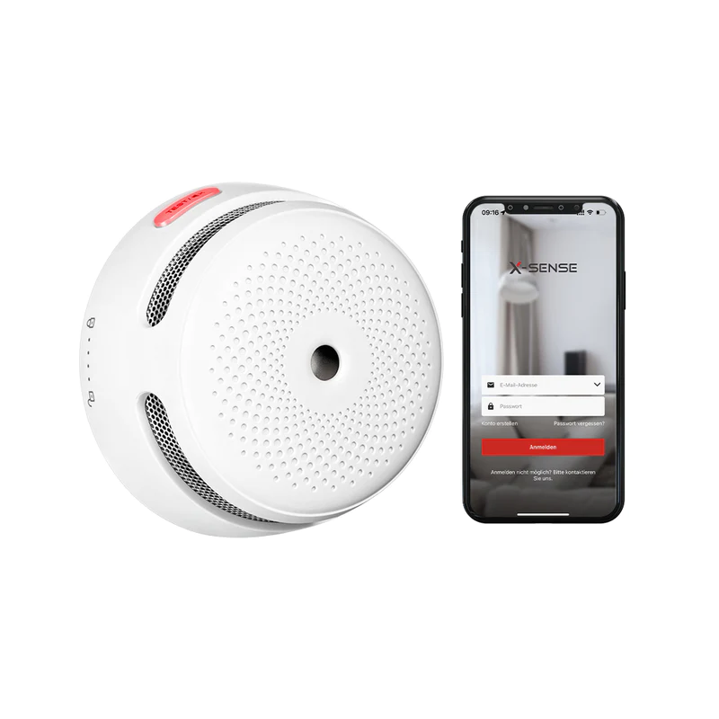 X-Sense Rauchmelder Wi-Fi mit austauschbarer Lithium-Batterie & Stummschalt-Taste – XS01-WX